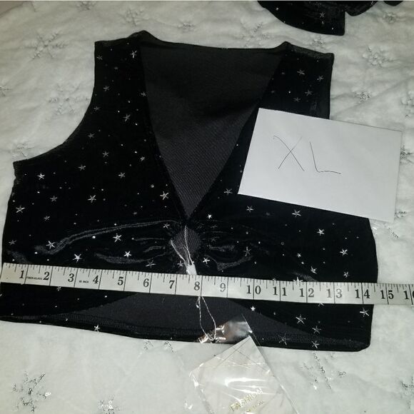 Women V Neck Buckle Strap Cami Crop  Top xl new with tags - Picture 8 of 10